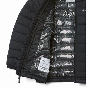 Columbia Powder Lite™ Hooded Jacka Pojkar Svarta (KDGPL0427)